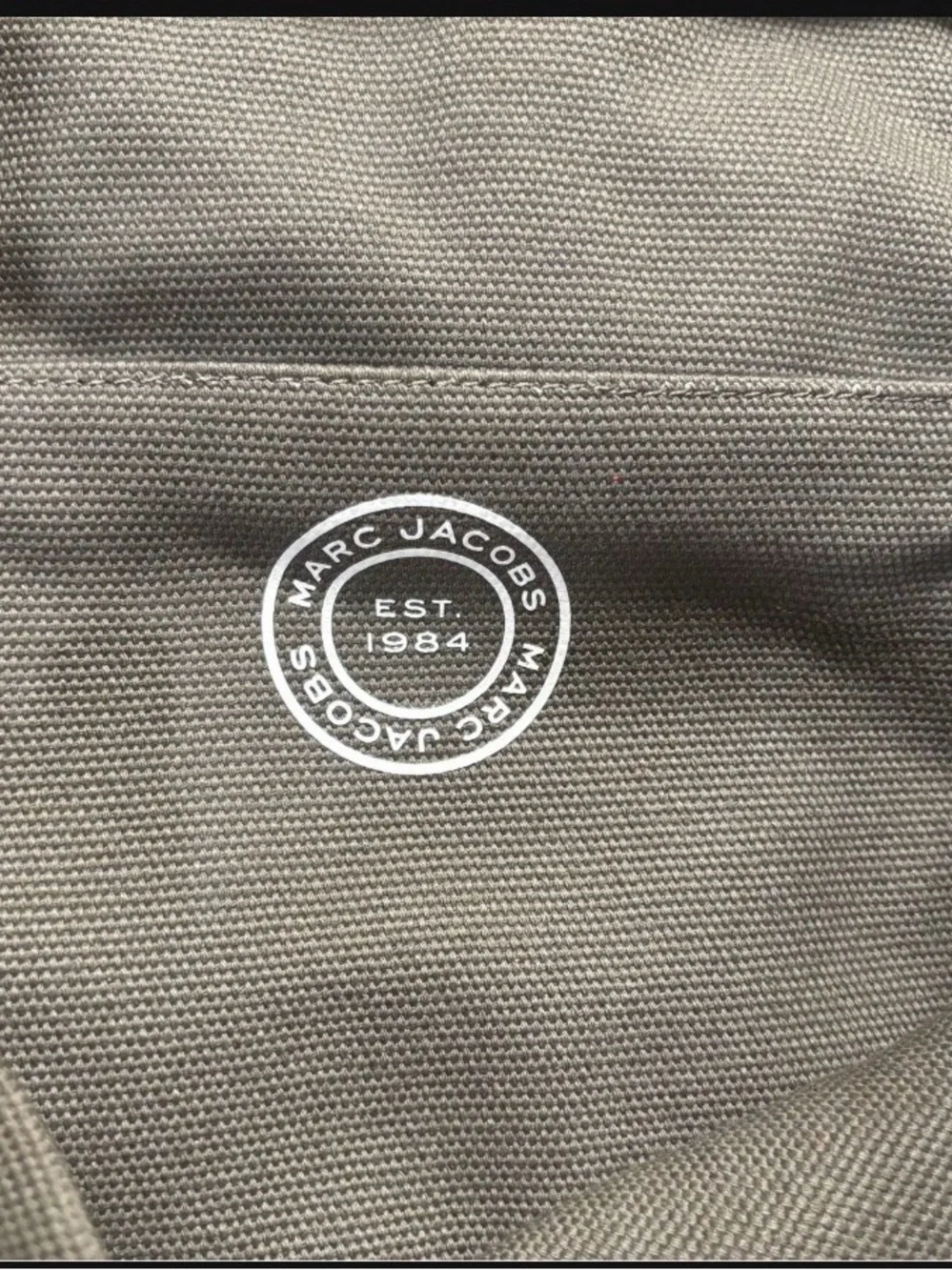 Marc Jacobs Olive Green Duffel Bag with White Logo